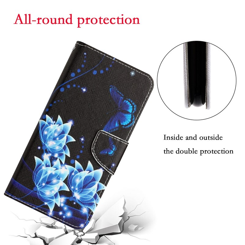 For iPhone 14 Pro Max Case Leather Elephant Painted Flip Phone Case on For Coque iPhone 14 Pro Max 14 Plus 14ProMax Wallet Cover