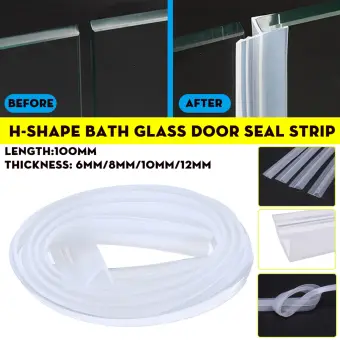H Shape Shower Screen Seal Bath Door Strip Straight Glass Seals