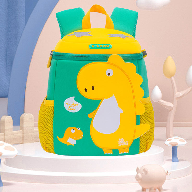 YADOU Children's schoolbag primary school kindergarten dinosaur bag large, medium and small class bag anti-lost bag