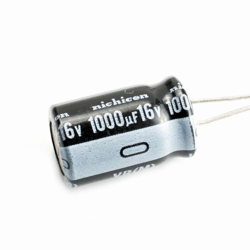 1pcs,Nichicon 16V 1000uF 10 x 16mm 85°C Electrolytic Capacitor