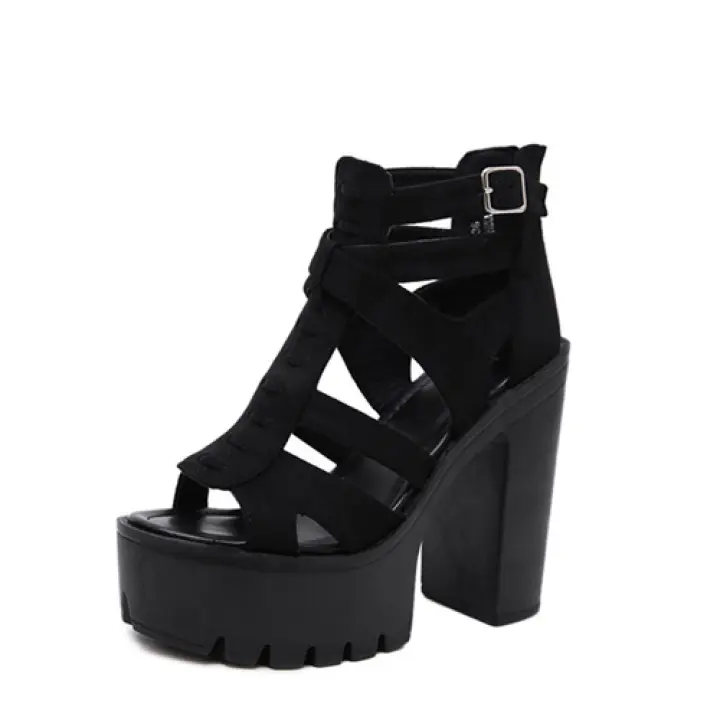 chunky goth sandals
