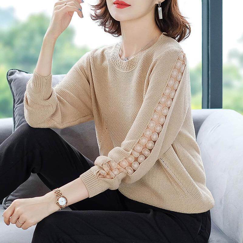 Ladies Sweater Autumn 2021 New Splicing 