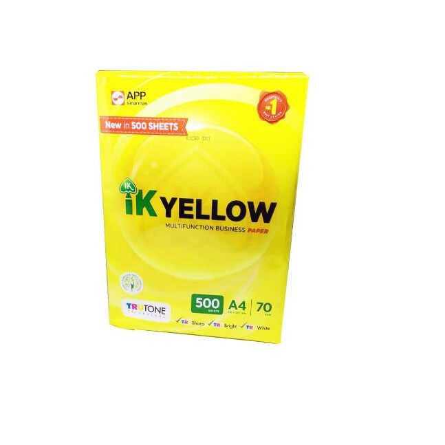 IK Yellow A4 Paper 70gsm 450/500 Sheets | Lazada