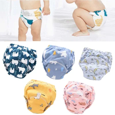Baby Training Pants 6 Layers Gauze Reusable Diapers Leak-proof Waterproof Toddler Potty Pants