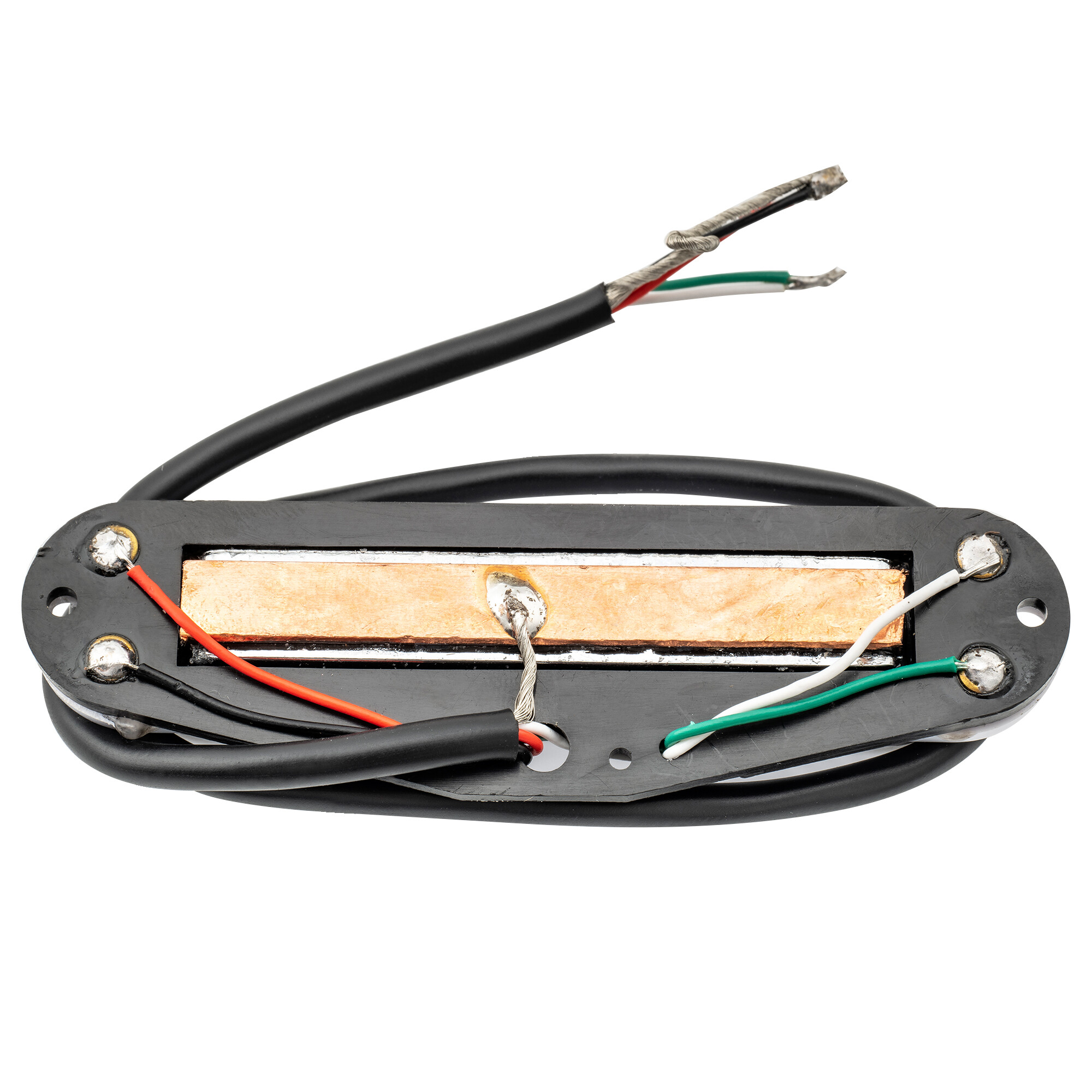 Musiclily Basic High Output Dual Hot Rails Ceramic Single Coil Sized Humbucker Pickup for Strat Style Electric Guitar
