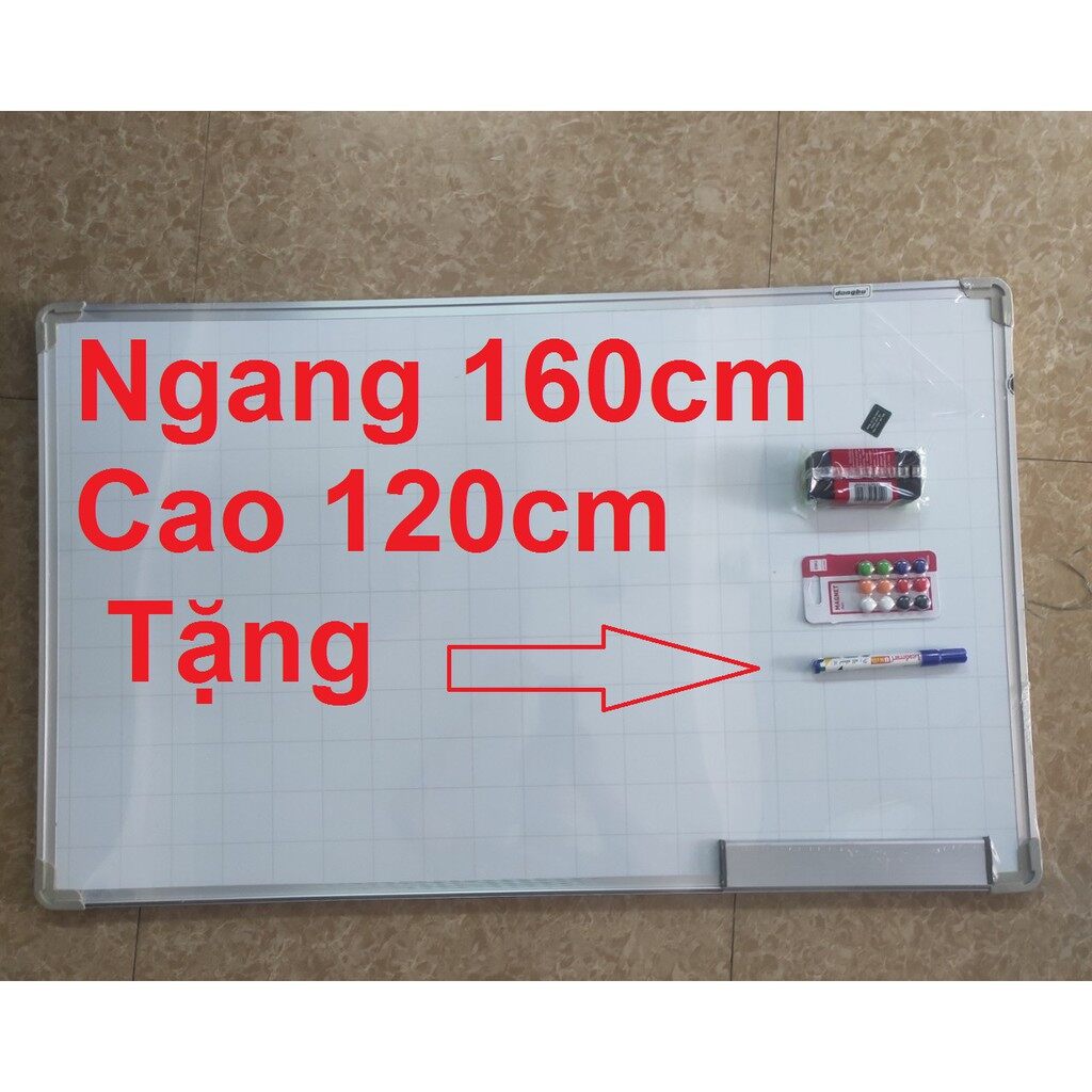BẢNG TỪ TRẮNG DB HÀN QUỐC TẶNG KÈM NAM CHÂM + BÚT + LAU BẢNG KÍCH THƯỚC 120 x 160cm