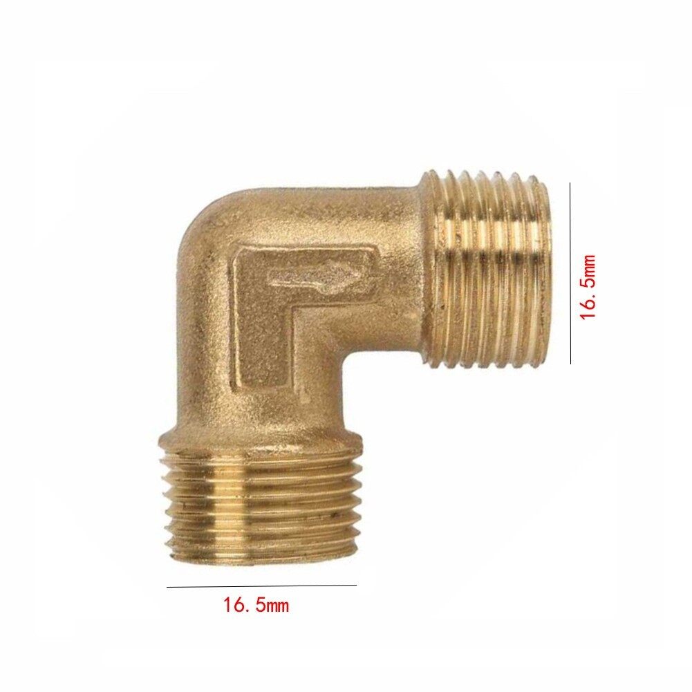 Toolstar Air Compressor Equal Male Elbow Connector Fittings Brass 16.5mm Male Thread Check Valve Elbow Coupler