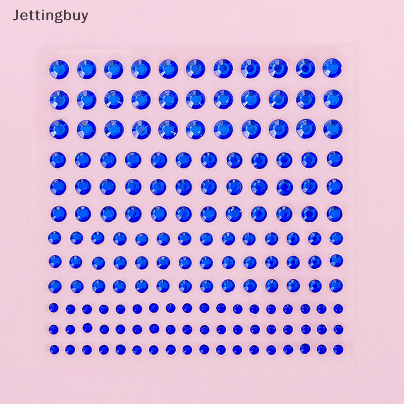 【Jettingbuy】 Flash Sale Single Grain Glue DIY Eyebrow Eye Patch Forehead Face Rhinestone Sticker