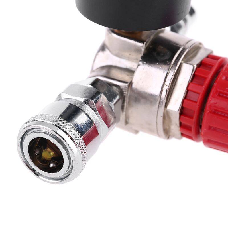 Pressure Regulator Switch Valve Gauge w Male/Female Connector for Air Compressor