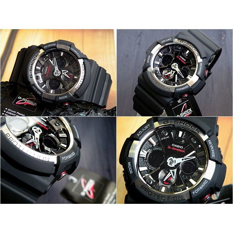Casio G-SHOCK GA-200-1A Standard Analog-Digital Black Resin Watch GA-200/ GA200/GA200-1A/GA-200-1ADR (OFFICIAL WARRANTY) | Lazada