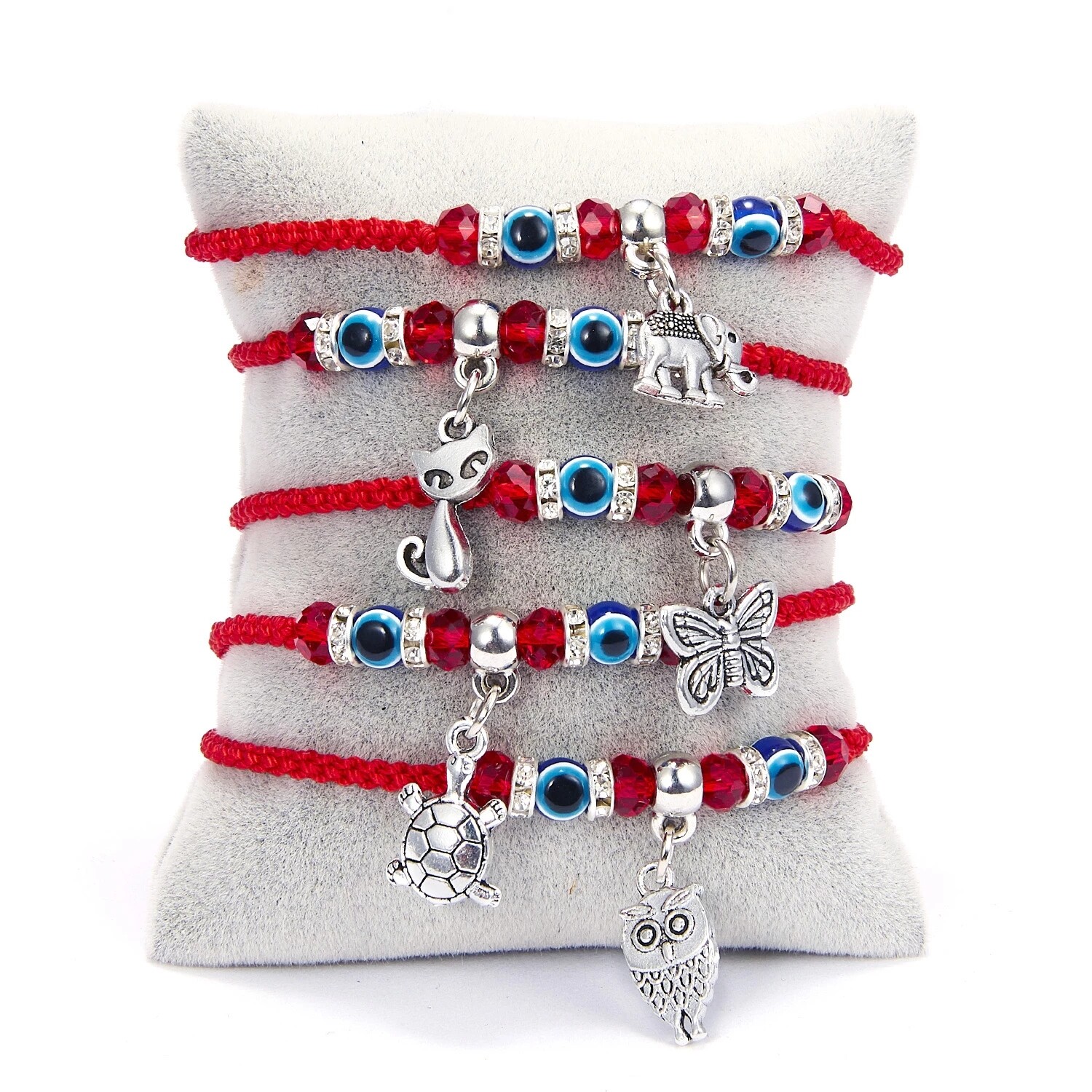Lucky Red String Thread Butterfly Elephant Turtle Pendant Bracelet Turkish Evil Eye Charm for Women Men Handmade Friendship Jewelry