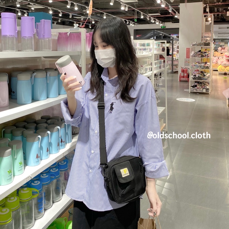 (Oldschoolcloth)SƠ MI THÊU HƯƠU TAY DÀI ULZZANG (video)