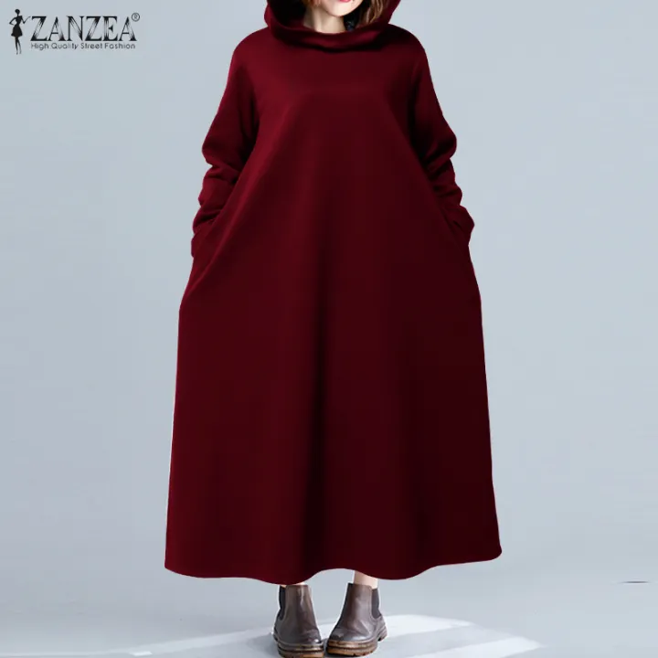 full length hoodie dress