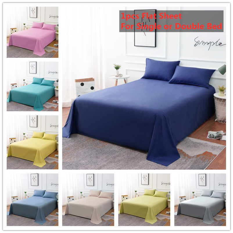 Bedding Sheet Home textile Printing Solid Color Flat Sheets Bed Sheet Bedding Linen for Twin Full King Queen Size