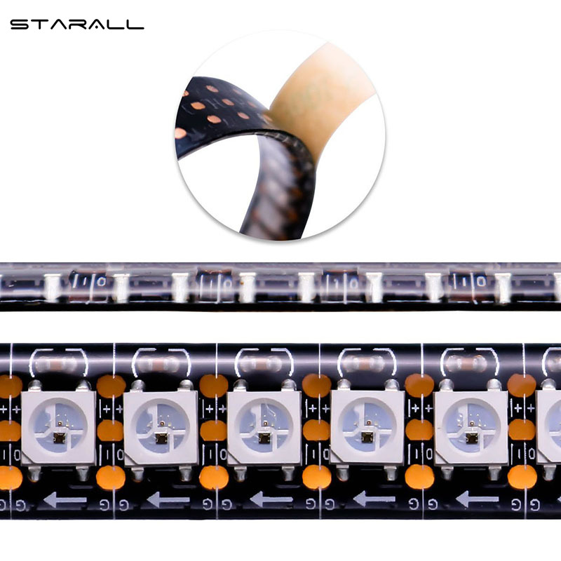 StarALL Đèn LED Đầy Màu Sắc Led Pixel Dải Đèn WS2812B DC5V Tự Làm PCB Không Thấm Nước