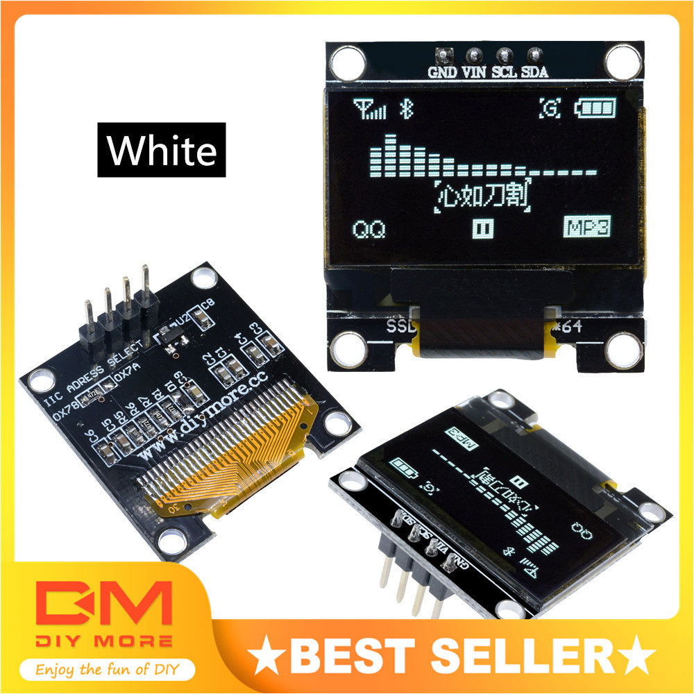 Yellow/Blue/White 0.96  128X64 OLED I2C IIC Serial LED LCD SSD Display SSD1306