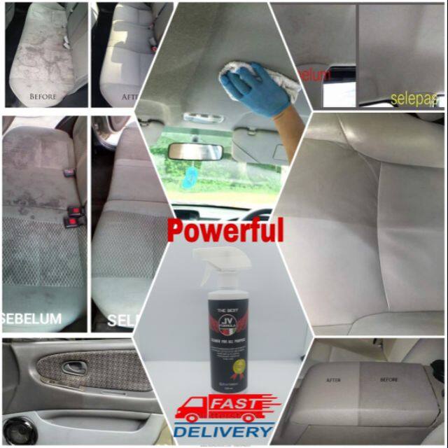 🔥💯TERBUKTI🔥JV FORMULA PENCUCI KUSYEN KERETA , SILING BUMBUNG KERETA