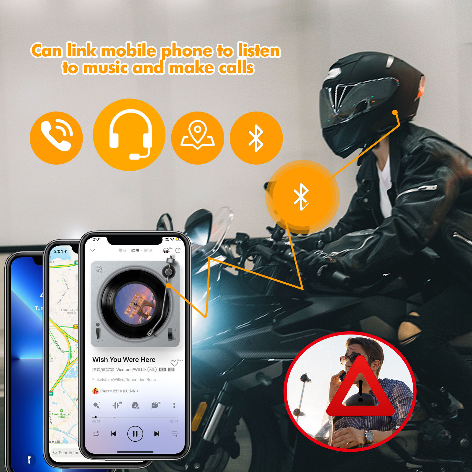 2 Chiếc Tai Nghe Gắn Mũ Bảo Hiểm Xe Máy V2 Bộ Đàm Âm Nhạc Bluetooth 5.0 Bộ Tai Nghe Không Dây Chống Ồn Chuyển Động Âm Thanh Nổi Hỗ Trợ Nghe Nhạc Gọi Điện Rảnh Tay