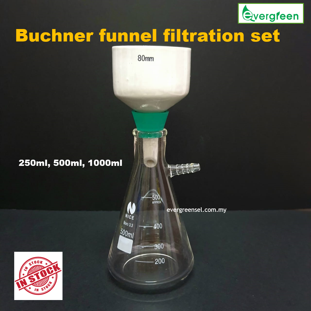 Buchner funnel filtration set 250ml, 500ml, 1000ml , for laboratory use ...