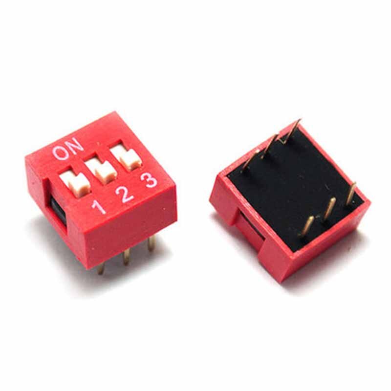 5PCS/15PCS 3P dip switch Three-position flat dip switch Dip level/address switch