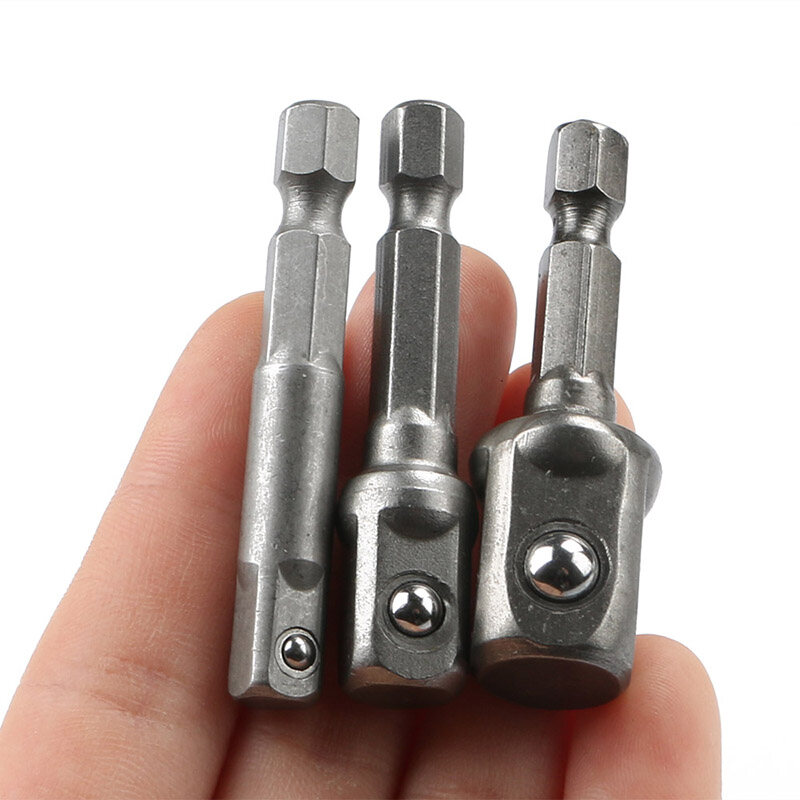[Hàng Có Sẵn] KIPRUN 3 Cái Mũi Khoan Tua Vít Ổ Đĩa 1/4 3/8 1/2 Chuôi Lục Giác Bộ Chuyển Đổi Cờ Lê Ổ Cắm Điện