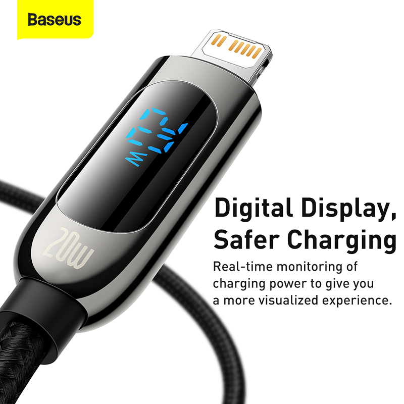 Cáp Baseus PD 20W USB C, Cho iPhone 12 11 Pro Max Xs X Sạc Nhanh USB Loại C Dây Cáp Dữ Liệu Mini Air Cho iPhone iPad