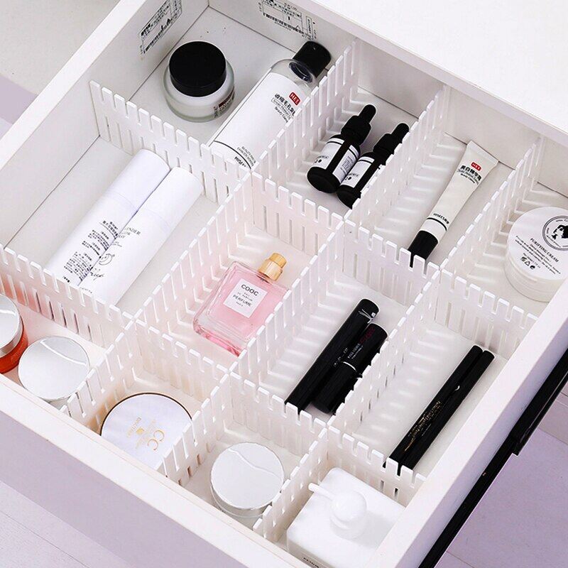 4 PCS Adjustable Clapboard Drawer Divider Partition Storage Organizer Wardrobe Closet Separator For Underwear Socks Belt Office