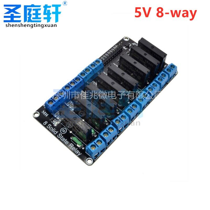 Low-level solid state relay module,5v/12v/24v 1/2/4/8 way,ssr g3mb-202p output,240v,2a,with resistance fuse for arduino1/2/4/8 electrical circuitry parts00