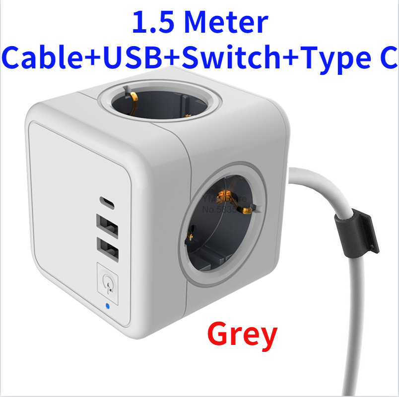 European Standard Converter European Standard Conversion Socket White + gray