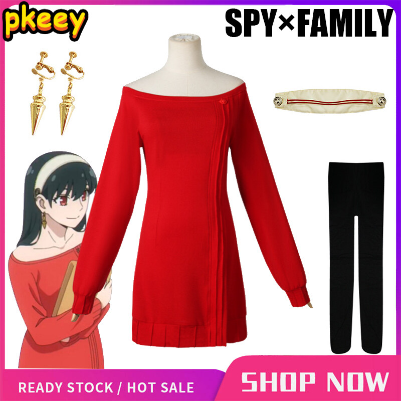 SPY×FAMILY Yor Forger Red Sweater Princess Uniform Women Cosplay