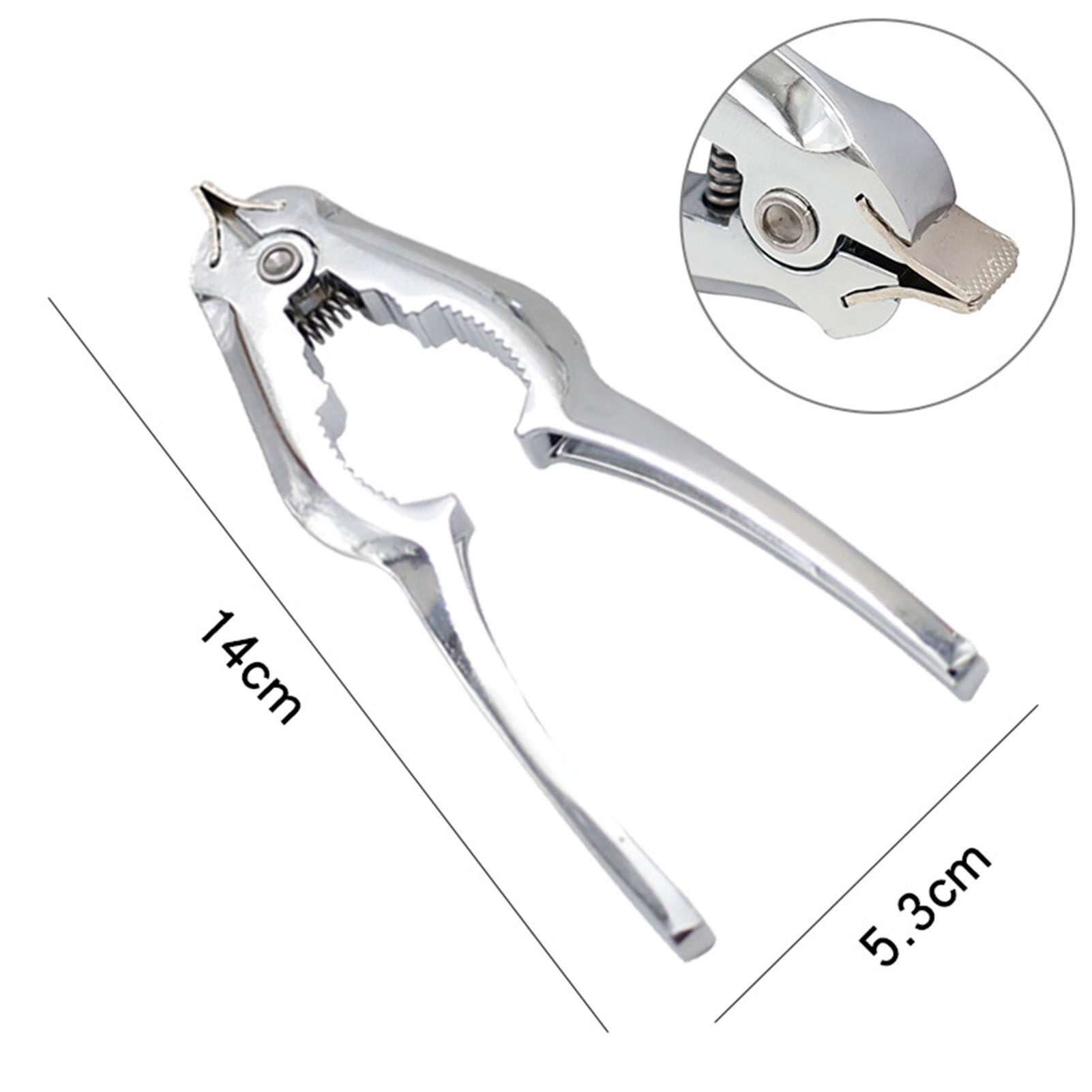 Sanwood® Crab Cracker Labor Saving Automatic Rebound Spring Design Mirror Polished Non-slip Multi-functional Zinc Alloy Lever Handle Seafood Clamp Restaurant Supplies Crab Cracker Automatic