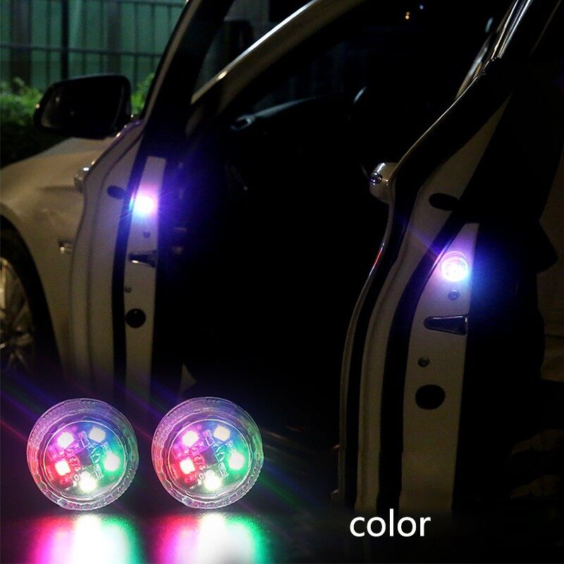 1 Pair Car Door Opening Warning Lights Magnetic Induction Strobe Flashing Anti Rear-end Collision Safety Lamps Car Accessories