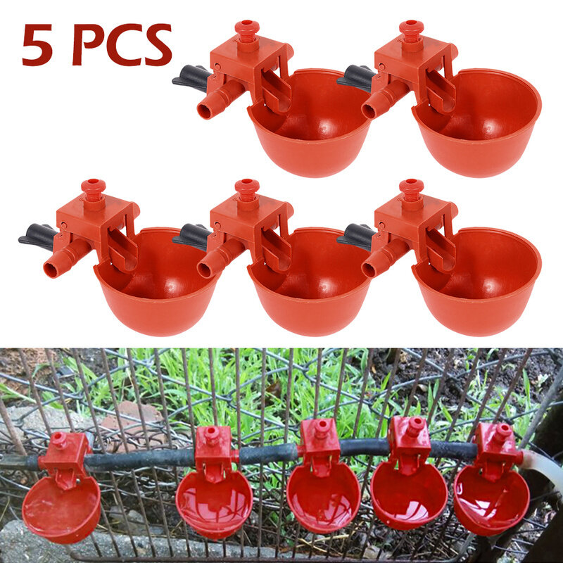 5 cái máy tưới nước cho gà Gà mái chim cút uống bát Nước cho chuồng gà Đồ dùng cho gia cầm nuôi gia cầm núm vú gà