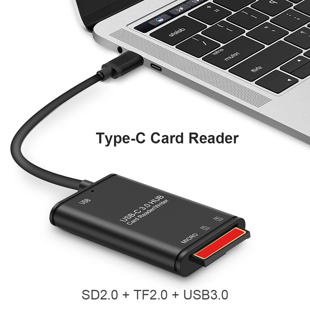 Đầu Đọc Thẻ Nhớ Loại USB 2 Trong 1 Chuyên Nghiệp 3.1 C Sang USB 3.0 Bộ Chuyển Đổi OTG Cho Điện Thoại Di Động PC