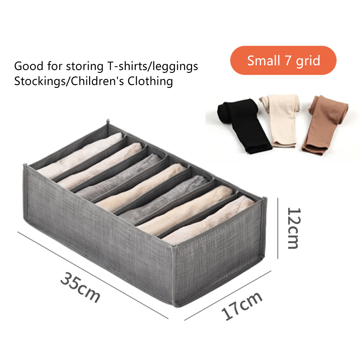 Drawer Clothes Divider Box Closet Jeans Storage Box Wardrobe Clothes Drawer Organizer Jeans Storage Box Non-woven Fabric Clothes Drawer Organizer Visible Gray Clothes Divider Box