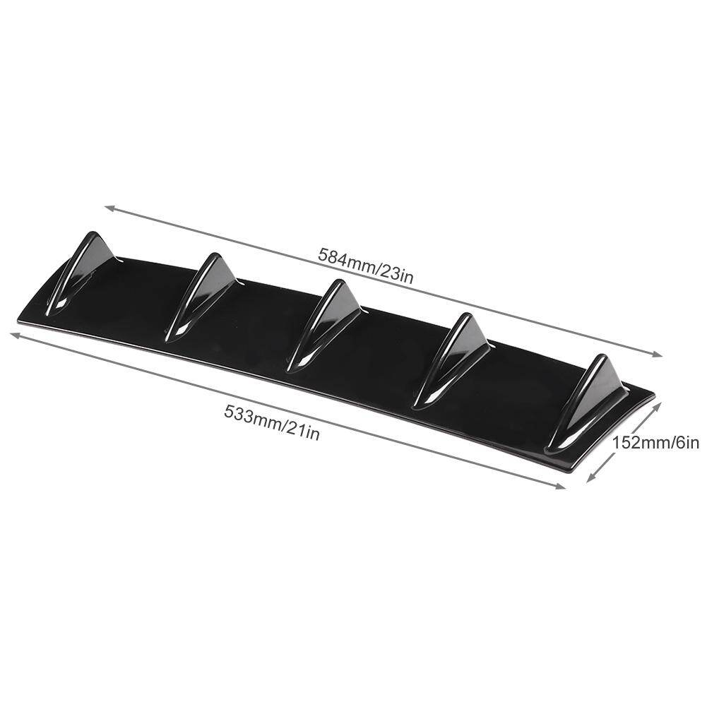 【1pcs Free Shipping】Universal Car Rear Bumper Chassis Shark Fin Spoiler Wing Lip Diffuser Medium
