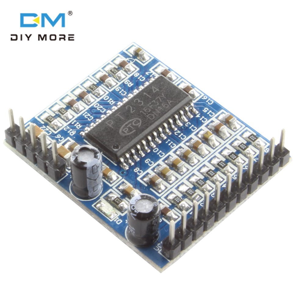 Diymore PT2314 Modul Penyesuaian Kualitas Suara DC6V-10V Modul ...