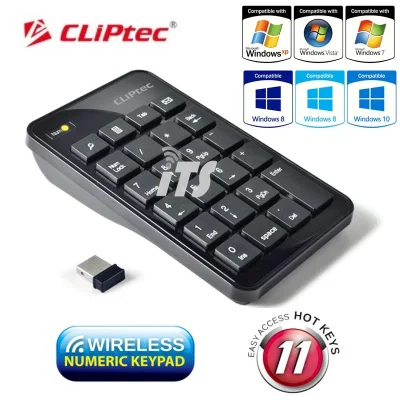 Cliptec 2.4Ghz Wireless USB Numeric Pad