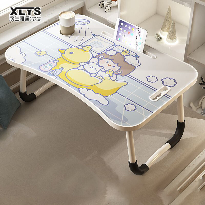 Can lift the bed, desk, student study table, dormitory artifact computer, multi-functional household folding small table, small