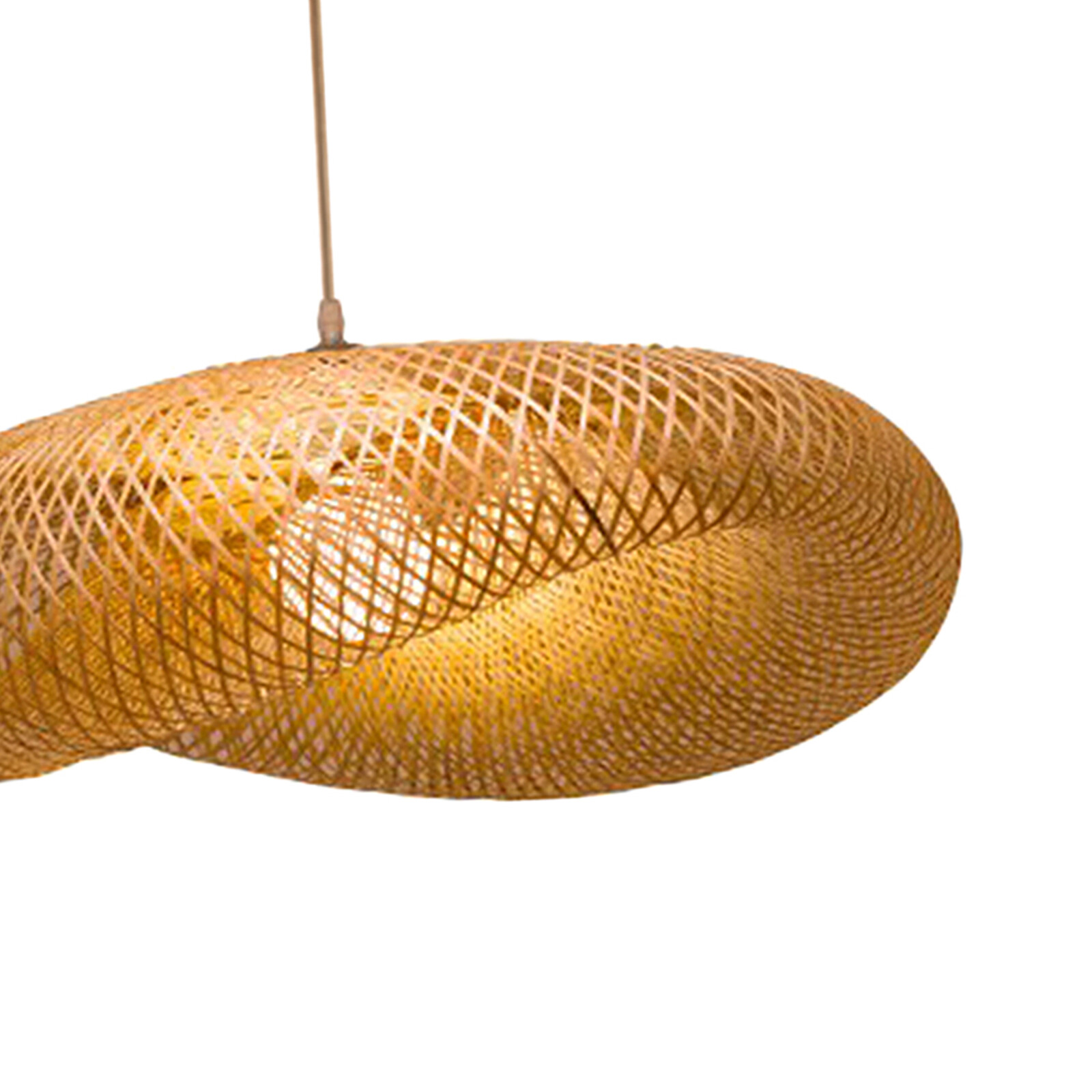 Baoblaze Bamboo Pendant Lampshade Hanging Ceiling Lamp Light Shade