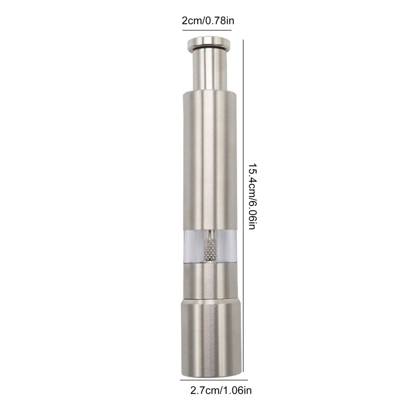Salt And Pepper Grinder Push Button Pepper Grinder Single Hand Mini Salt And Pepper Grinder Set Or Single Manual Spice Grinder