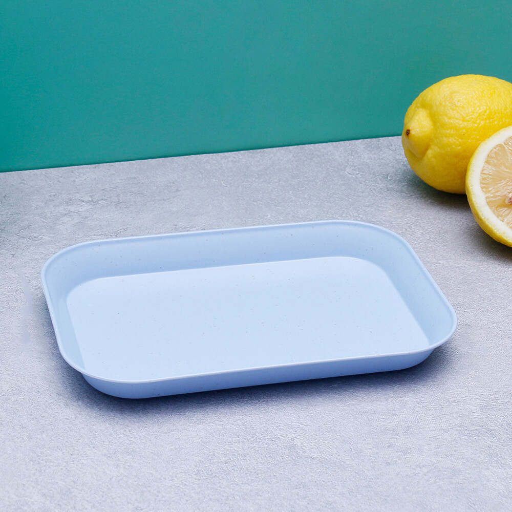 YESPERY Creative Wheat Straw Rectangular Plate Melamine Healthy Tableware Kitchen Cooking Utensils Dessert Sushi Pasta Plate Dishes