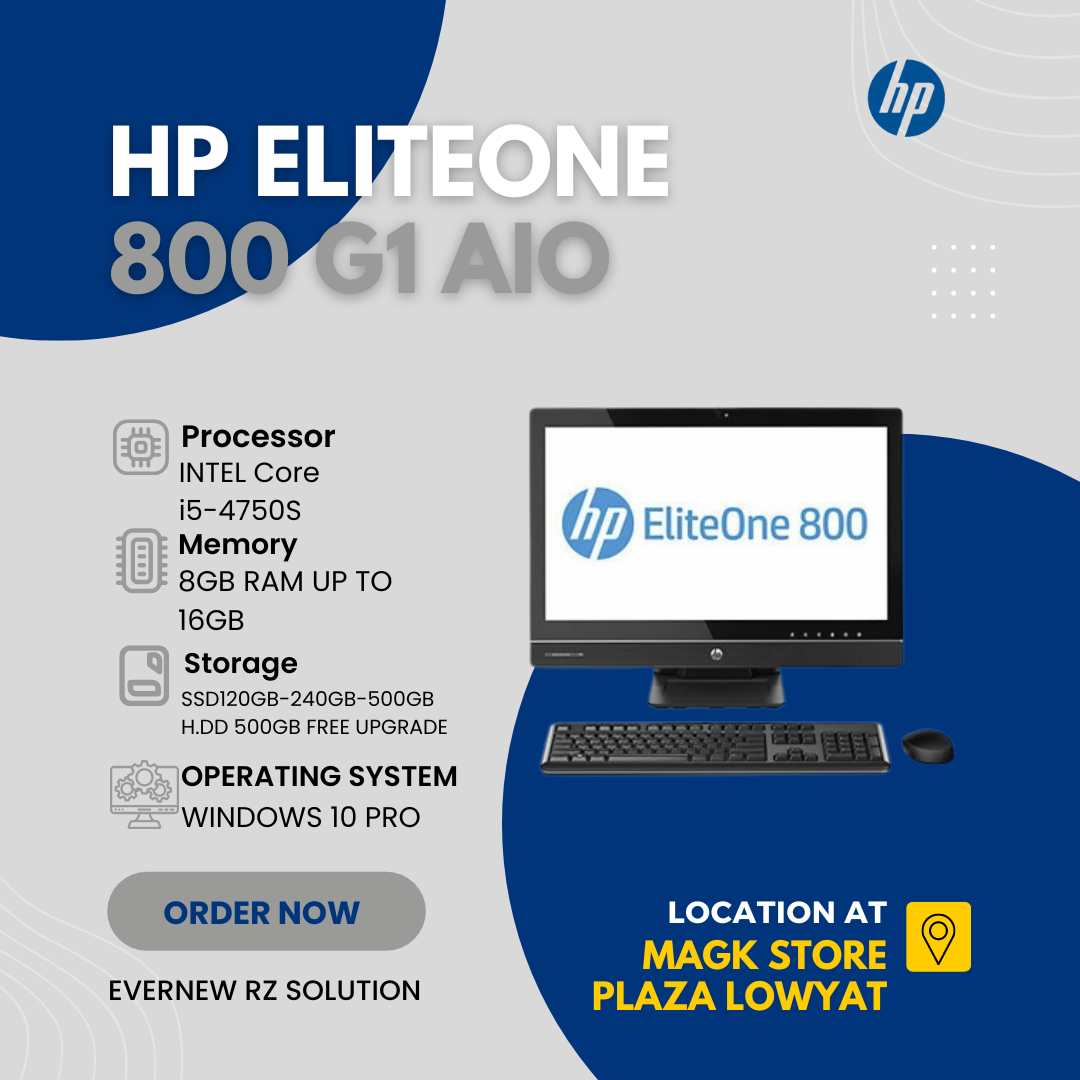 HP ELITEONE 800 G1 AIO INTEL Core i5-4750S 8GB RAM UP TO 16GB