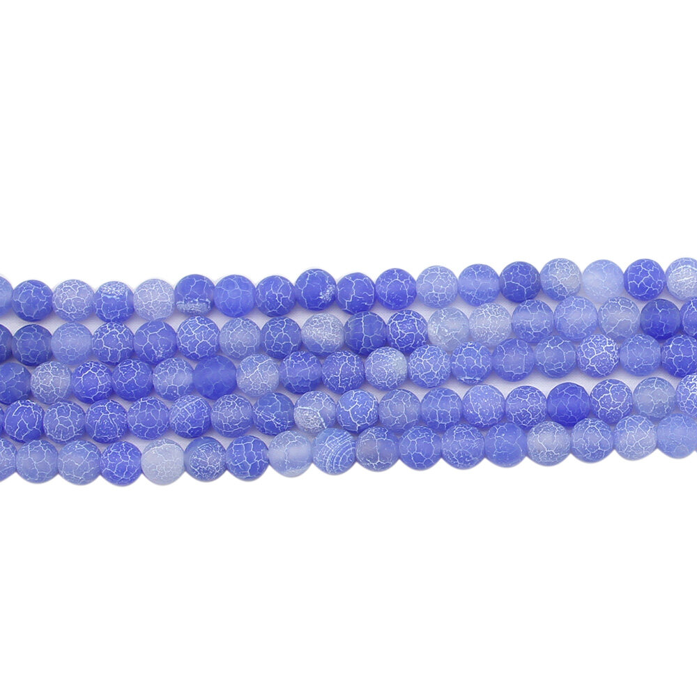 1 strand/lot 4/6/8/10/12mm Natural Crystal Stone Blue weathered loose