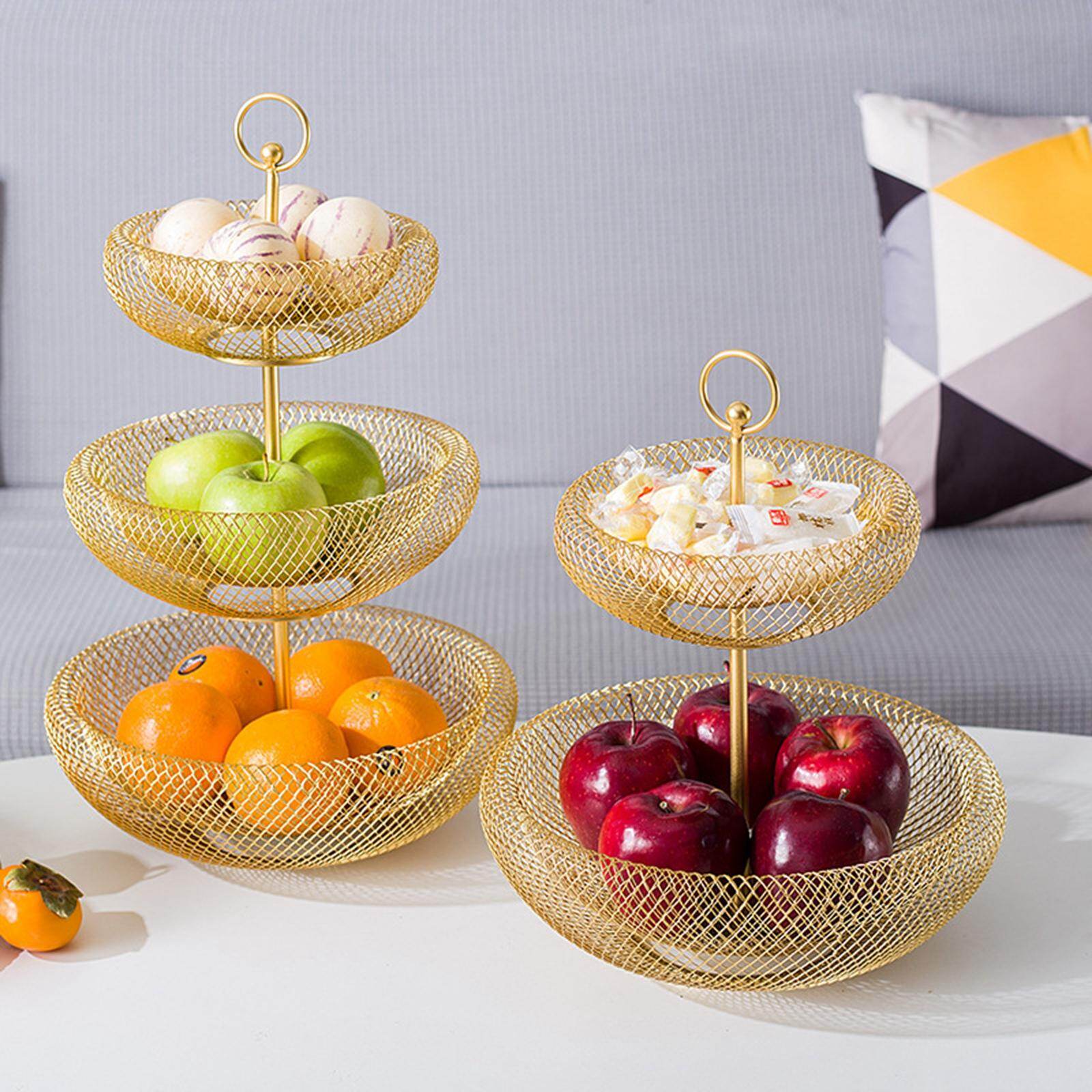 Blesiya 2 Tier Countertop Fruit Basket Vegetable Basket Fruit Holder for Storage