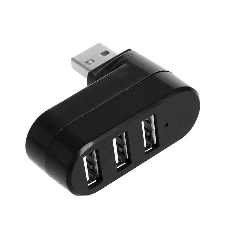 Rotating mini usb 2.0 hub 3-port hub laptop usb 2.0 expansion splitter
