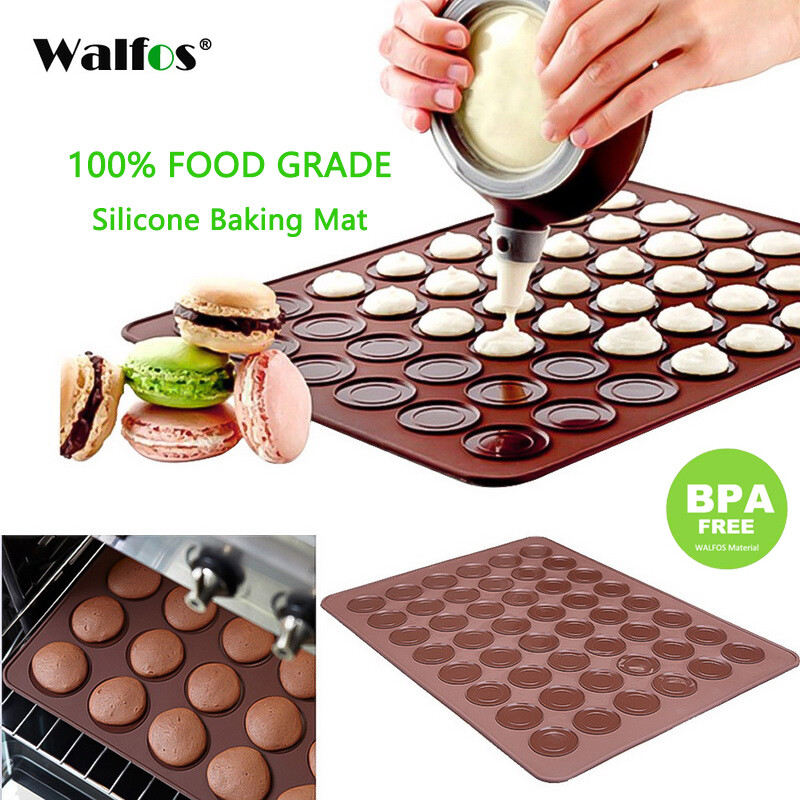 WALFOS 48/30 Silicone Macarone Macarone Bánh quy Bánh nướng Muffin Lò nướng bánh nướng