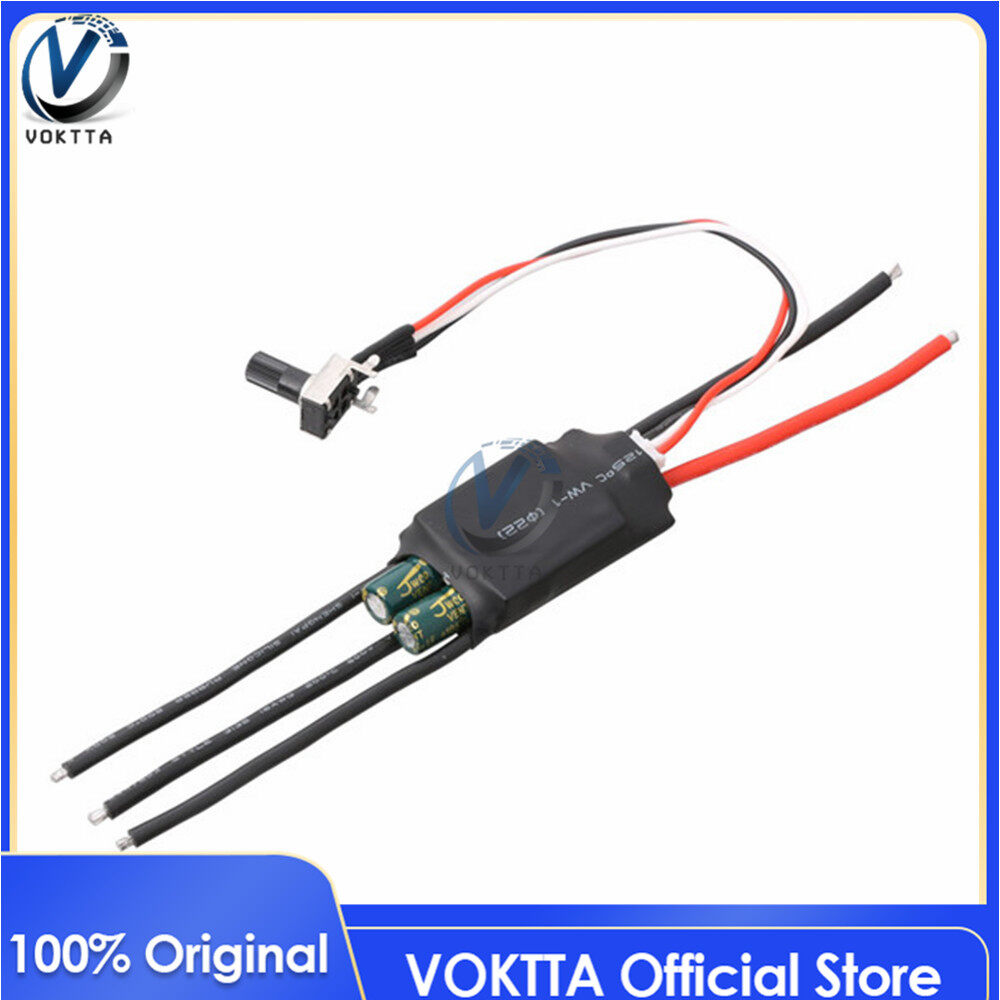 Original voktta dc 7-24v 200w bldc 3-phase brushless motor driver hallless dc motor drive board speed controller module with potentiometer