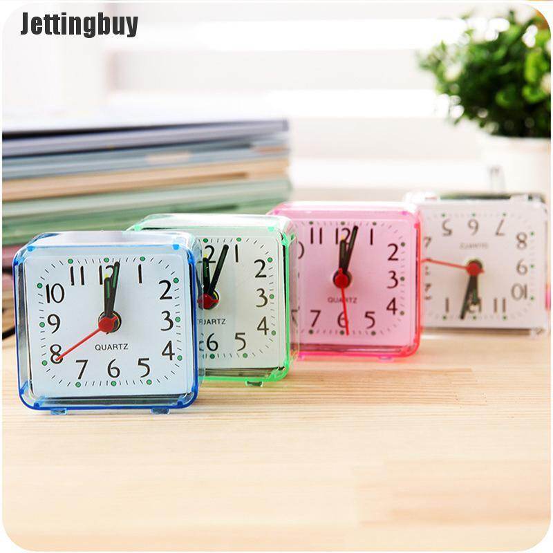 Jettingbuy Giảm Giá Chớp Nhoáng Kiểu Học Sinh Dễ Thương Đồng Hồ Báo Thức Đồng Hồ Nhỏ Gọn Cạnh Giường Vuông Đồng Hồ Trang Trí Để Bàn