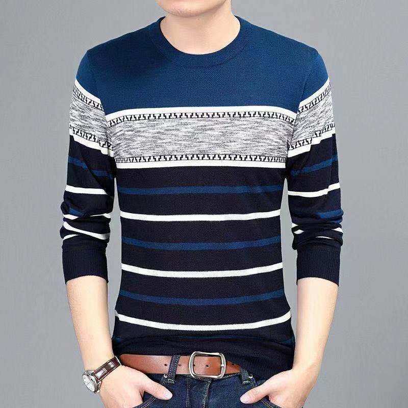 YASNZ Motivi geometrici Maglione caldo autunno e inverno da uomo in cotone a maniche lunghe slim Moda uomo spesso764_voghion.com